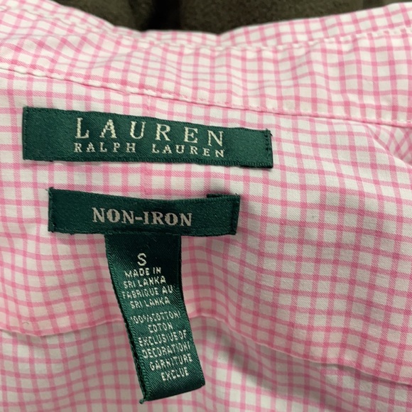 Pink white checked Ralph Lauren shirt - Picture 4 of 4